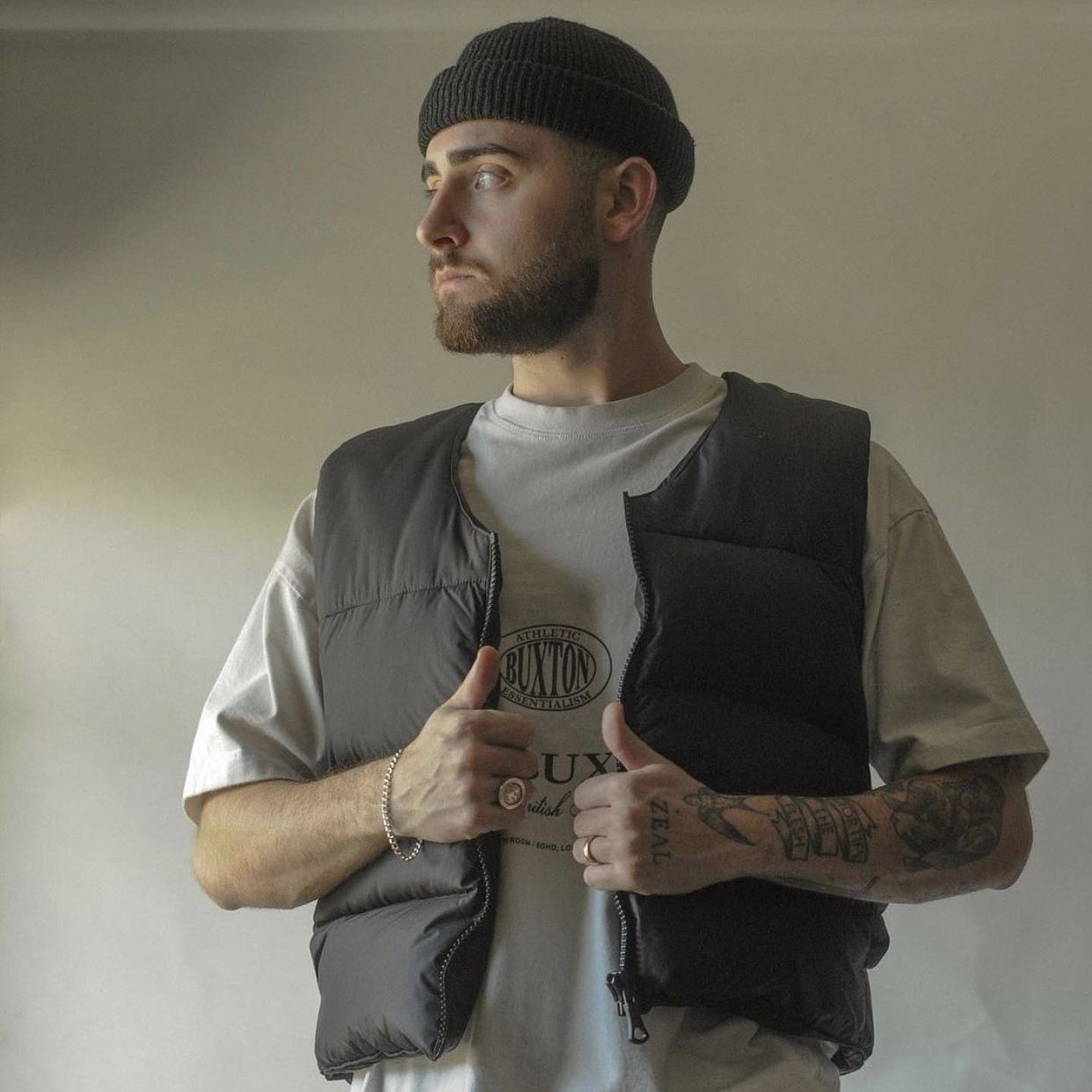 High street Cole Buxton otoño y el invierno retro versátil casual suelta algodón de los hombres las mujeres mismo chaleco chaqueta