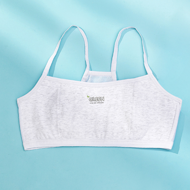 Sujetador de la muchacha de algodón estudiante ropa interior de la muchacha delgada ropa interior de desarrollo temprano de la Escuela Secundaria transpirable ropa interior inalámbrica