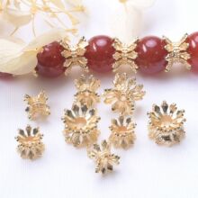 14K����ɫ�p�滨�и��黨���U��ɢ�� DIY��朴����Ʒ�������