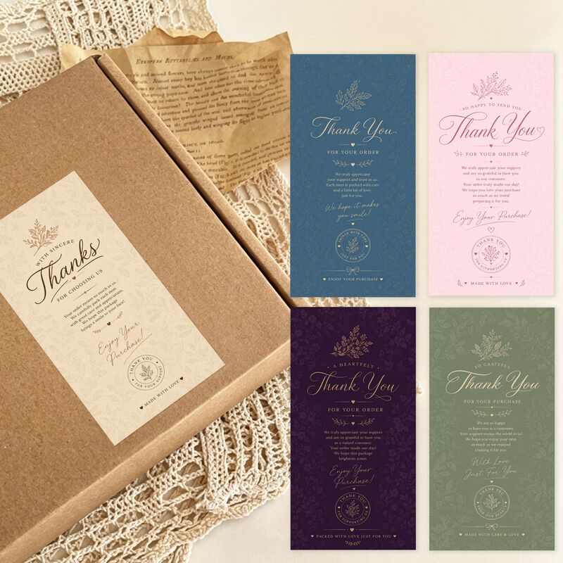Vintage thank you stickers 50 pieces/pack airplane box sealing stickers, sealing labels for express delivery, gift, and journal packaging Vintage thank you stickers 50 pieces/pack airplane box sealing stickers, sealing labels for express delivery, gift, and journal packaging