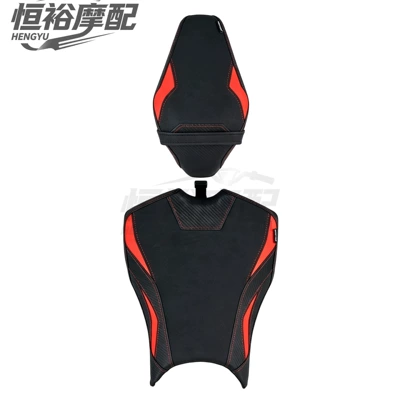 modified front and rear seat pads offer | Motorcycle cushion - front-rear-seat-cushions-red-original-seat-height