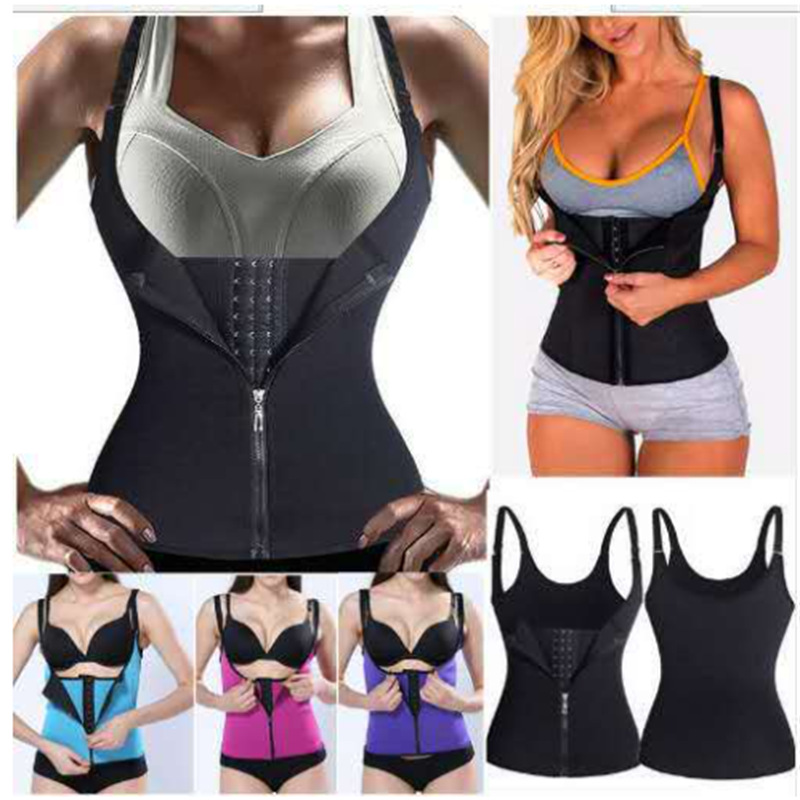 Belly Contracting faja corte cremallera corsé al por mayor tres pecho cintura sello ajustable corsé cuerpo que forma la ropa interior