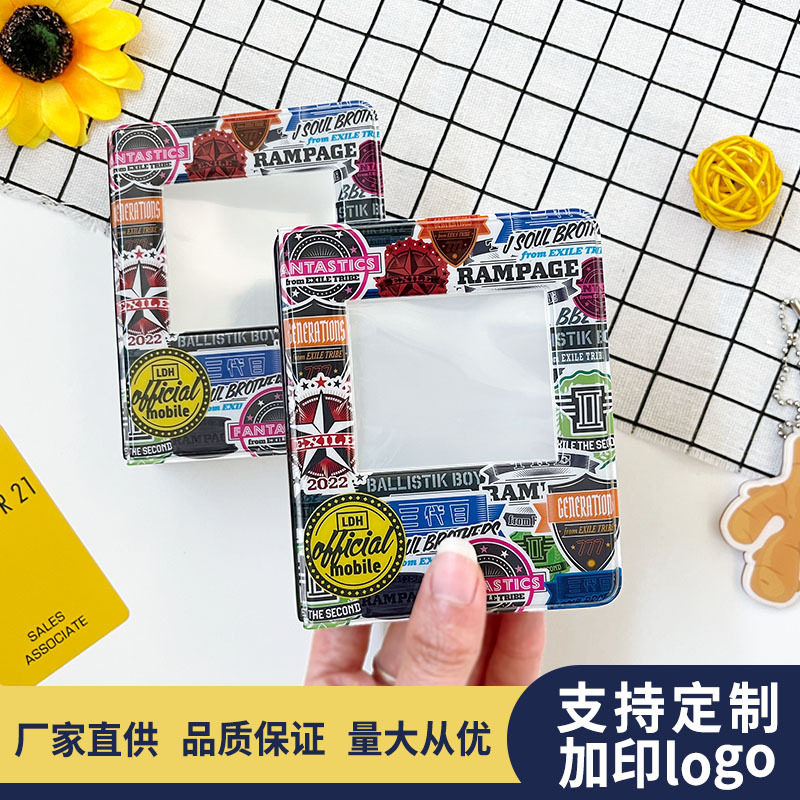 3inch 폴라로이드 사진 앨범 미니 사각형 중공 PVC 크리스탈 판지 샌드위치 ins 스타 추구 아이돌 카드 앨범 사용자 정의
