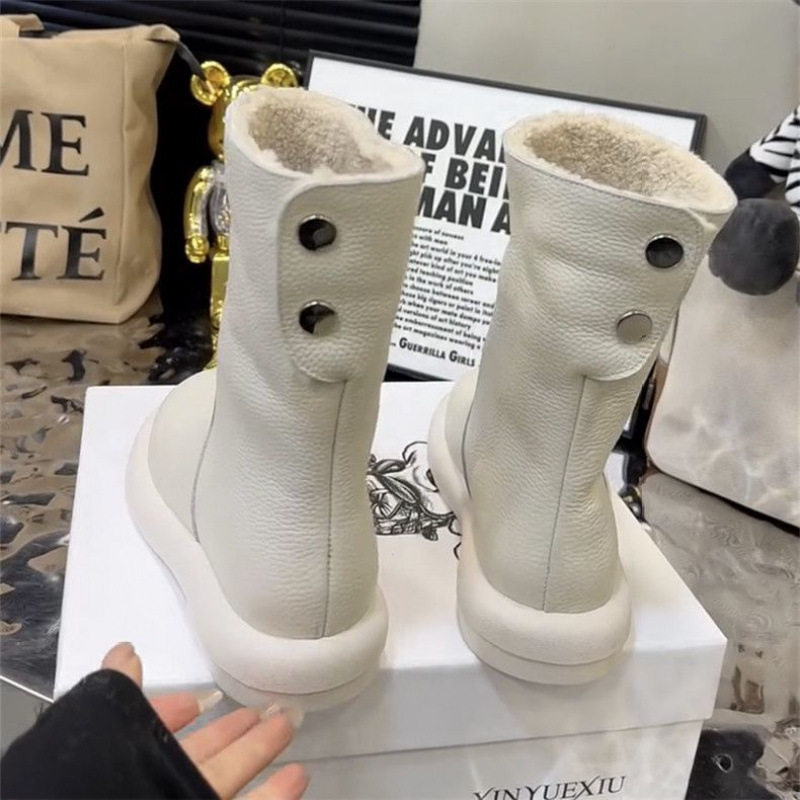 Universal casual keep warm low boots platform flat