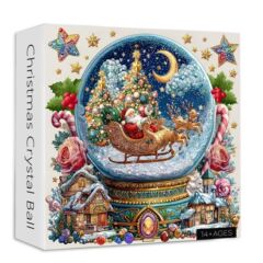 跨境新品 Christmas Crystal Ball Jigsaw Puzzles 圣诞水晶拼图