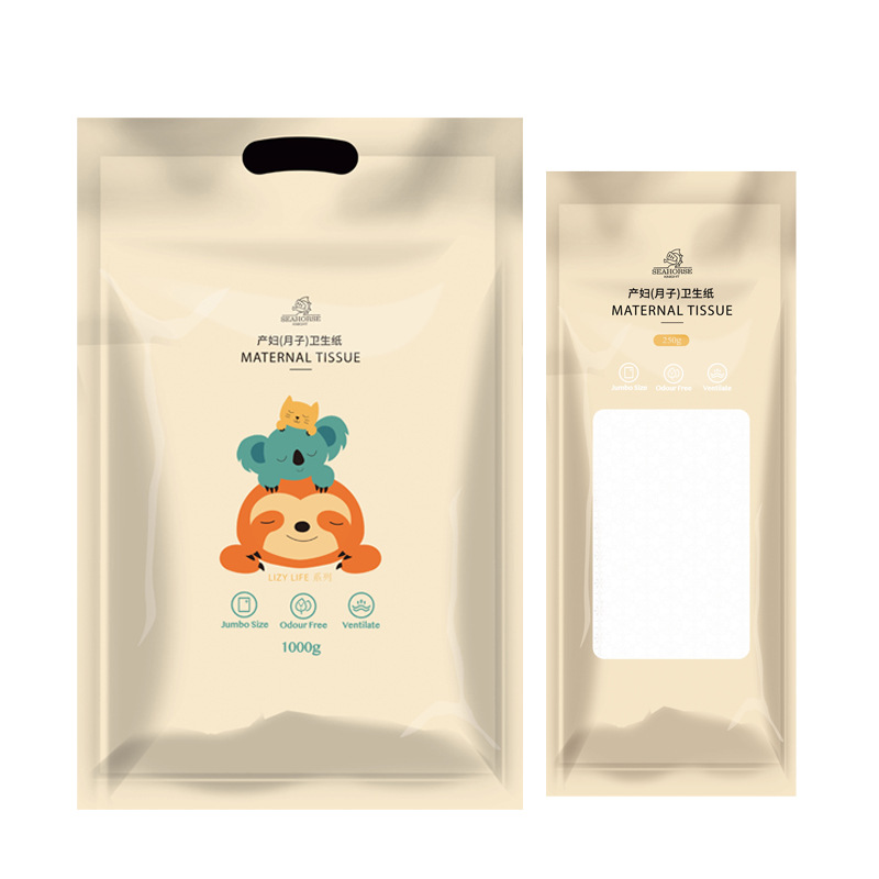 Cuchillo de papel de maternidad papel higiénico especial de maternidad papel de confinamiento de maternidad paquete único antibacteriano vacío 1000g paquete de cuatro en uno papel de maternidad