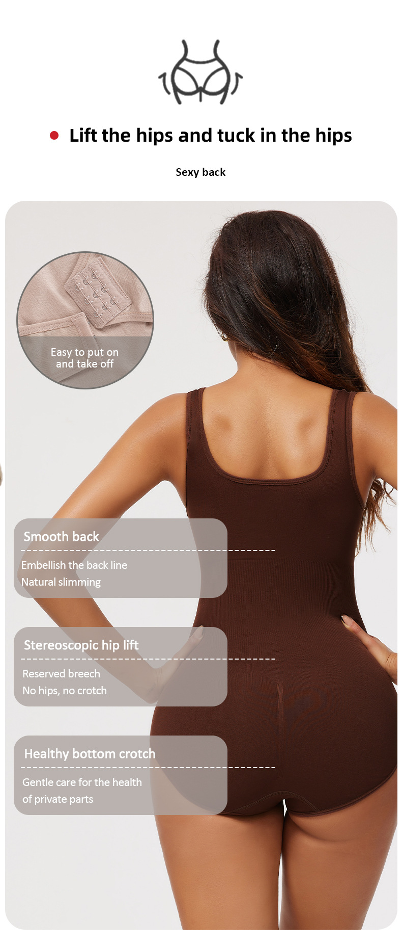 Postpartum & Everyday Shapewear Bodysuit - Seamless Tummy Control, Butt Lift & Bust Support With Breathable Nylon (XS-5XL, 3 Colors)_voghion.com