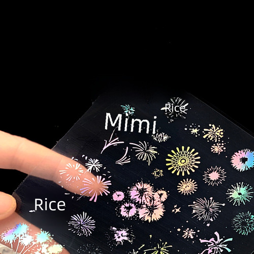 Transparent laser material sticker firework castle magic circle Ariel sky material handmade DIY crystal resin A