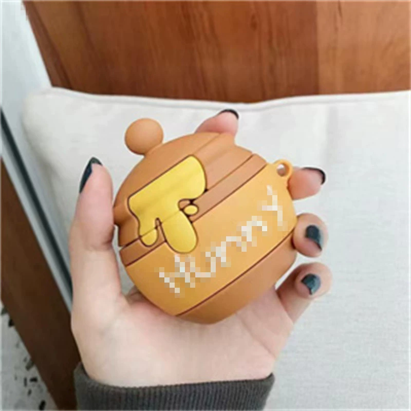Защитный силиконовый чехол для Apple AirPods Pro, мультяшный 3D дизайн с крючком или кольцом, легкий