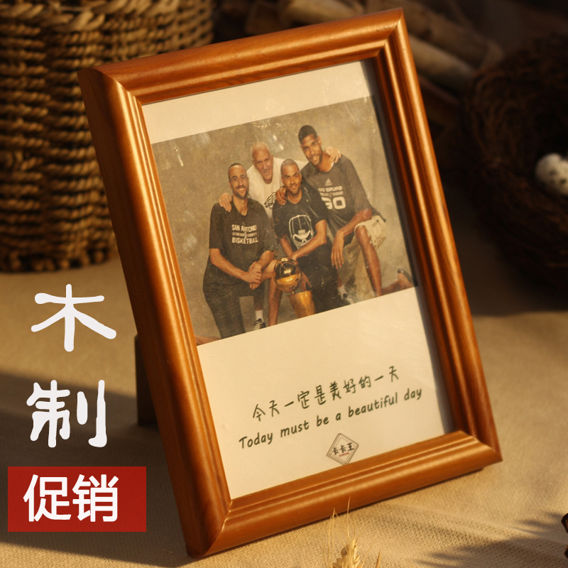 Solid Wood 6inch Photo Frame Table Development Photo Wall Hanging 5 6 7 8 10 12inch Creative Combination A4 Photo Wall