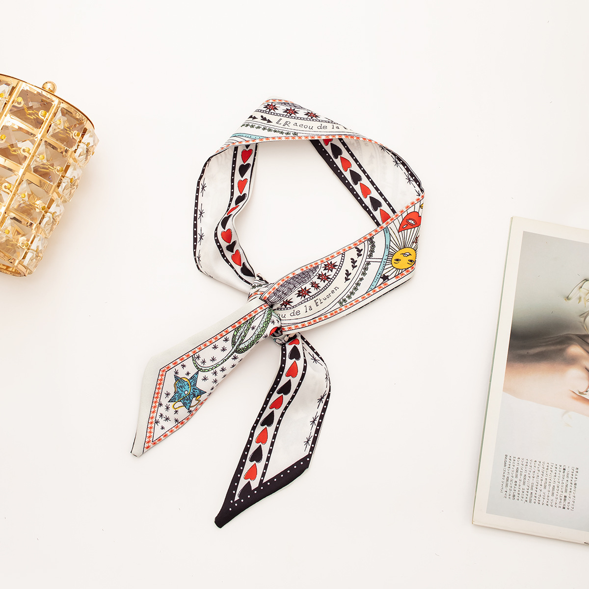 【타로 카드 시리즈●스타일 2] 실크 스카프 1개