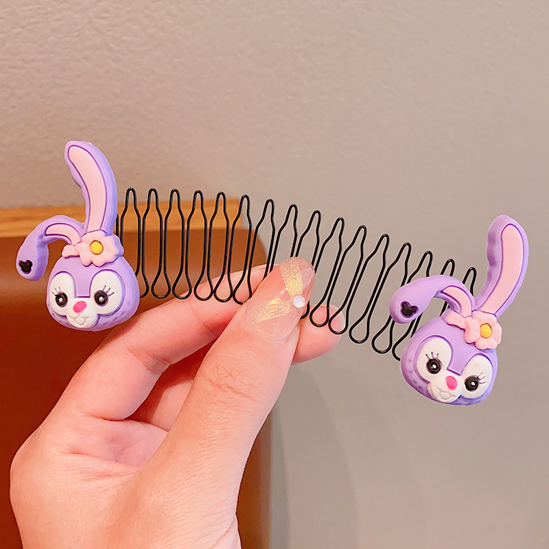 Artefacto de cabello roto horquilla para niños femeninos Cabeza trasera peine invertido invisible bebé acabado flequillos peine de cabello roto tocado de niña