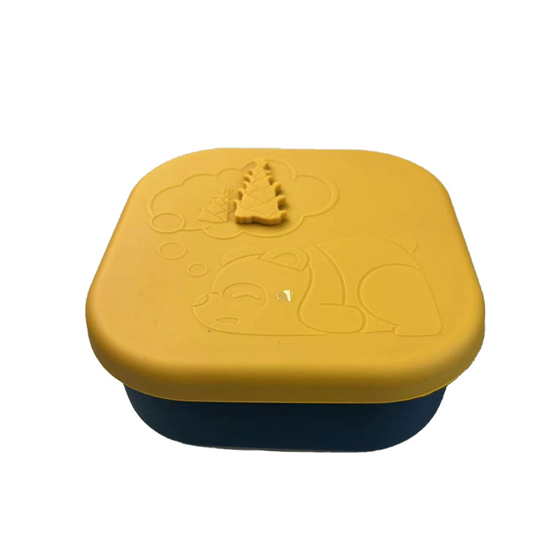 Fiambrera de silicona, bento de grado alimenticio, plato de almuerzo, horno microondas, comedor para niños de escuela primaria, lonchera para trabajadores de oficina