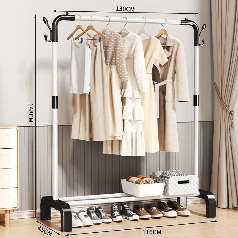 Tendedero piso a techo dormitorio doméstico colgar ropa plegable dormitorio interior simple almacenamiento móvil secado al sol perchero