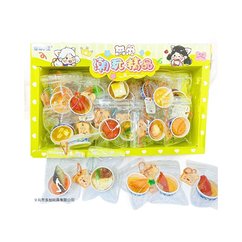 B simulación juego de comida cuenco de porcelana azul y blanca simulación juego de comida modelo juguete gourmet estilo de moda nacional mini refrigerador colgante