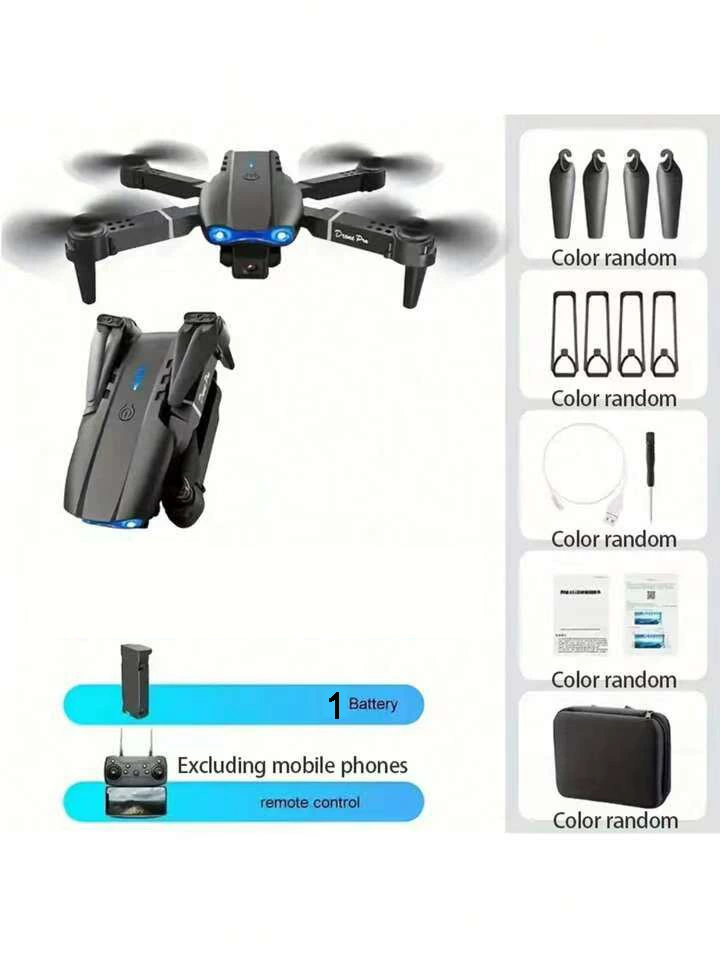 Folding Drone E99 Remote Control, CCTV or No-Camera Options, Single/Dual/Three Batteries