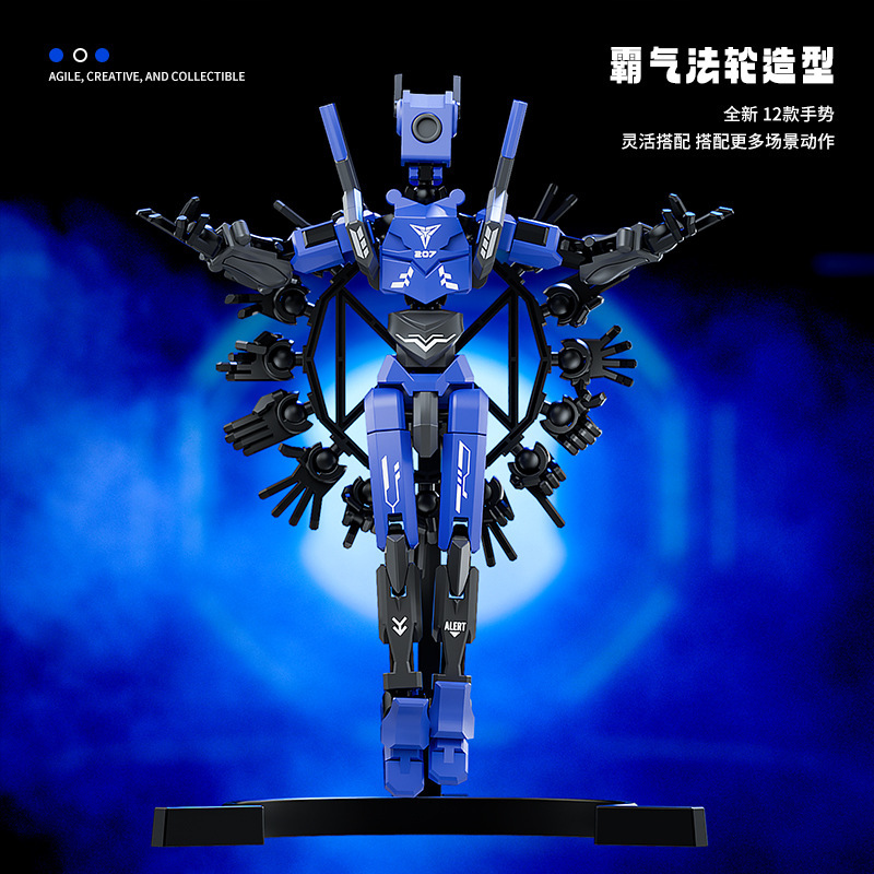 Cross-border cool mecha joint doll toy DIY assembled robot multi-movable decompression doll hand-made ornaments