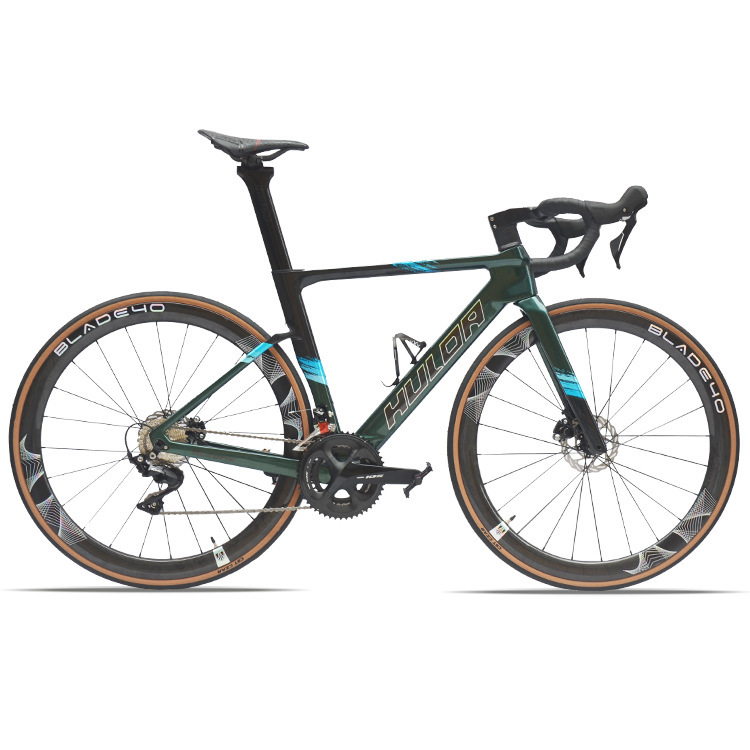 HULDA disc brake carbon fiber road bike 22 variable speed full internal routing 700C carbon wheel racing road bike HULDA disc brake carbon fiber road bike 22 variable speed full internal routing 700C carbon wheel racing road bike