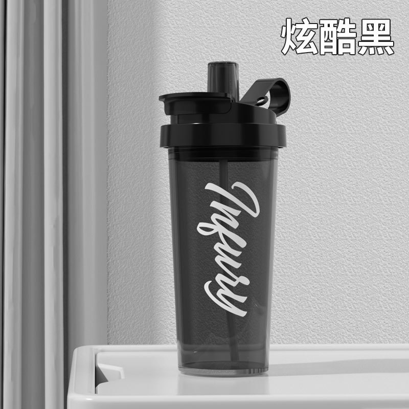 現物高颜値携帯ハンドル両手カップストローカップ女花茶プラスチックスポーツカップ大容量夏|undefined