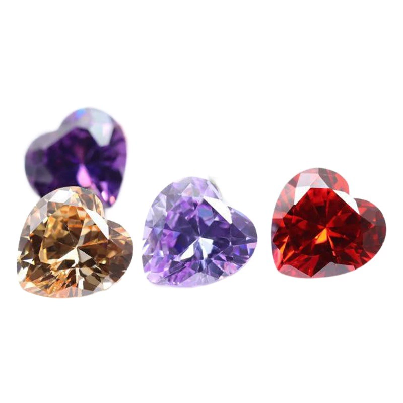 Учжоу 3A белый цвет в форме сердца Циркон Любовь Искусственный драгоценный камень инкрустированный Haoshi CZ Циркон голый камень оптом