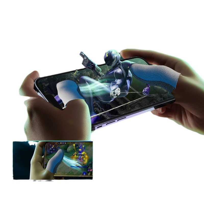Battle Bear juego Finger Set 24-PIN fibra de plata juego móvil Finger Set juego guantes ultrafinos a prueba de sudor para caminar antideslizante e-sports