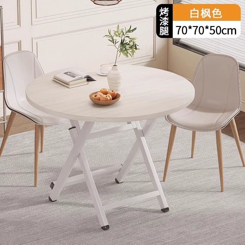 Mesa de comedor plegable, mesa redonda simple, mesa de alquiler, mesa portátil al aire libre, mesa de comedor cuadrada