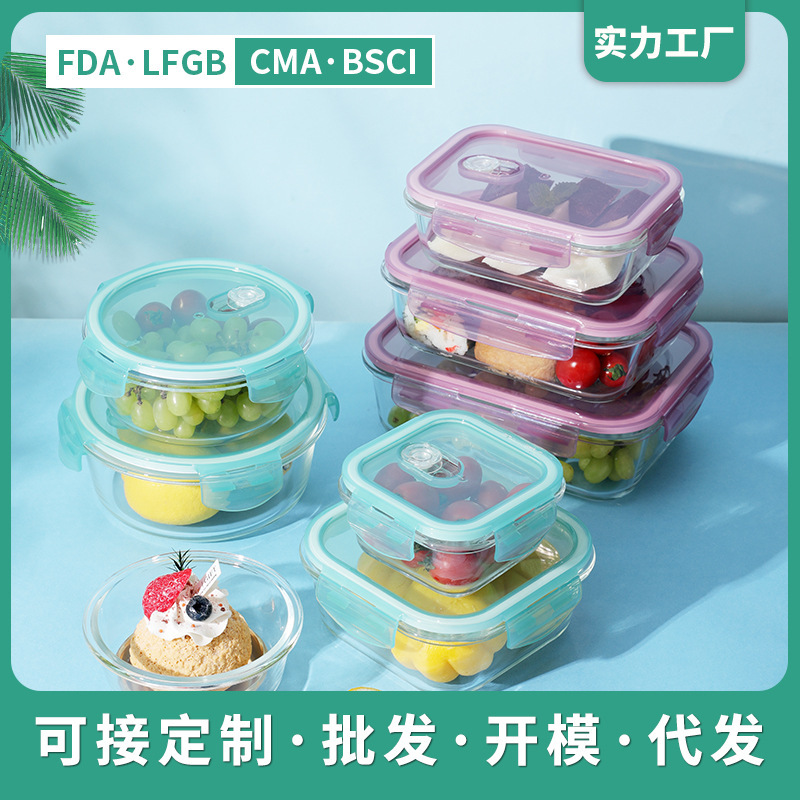 Rectangular Lunch Box, High Borosilicate Glass Lunch Box, Microwaveable, Storage-Friendly, Heatable, Portable