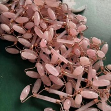 天然水晶按摩棒面部按摩器紫水晶粉水晶按摩棒粉水晶玉石按摩滚轮