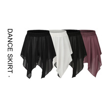 半身裙舞蹈服女夏纱裙现代舞练功服中国舞芭蕾舞拉丁舞短裙艺考黑