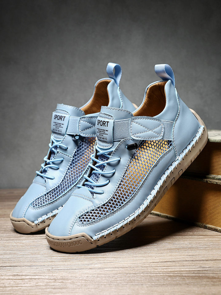 Giày thể thao lưới thoáng khí unisex form rộng phong cách năng động — 9889 màu kaki, 9889 màu trắng, 9889 màu xám, 9889 xanh da trời chi tiết 23