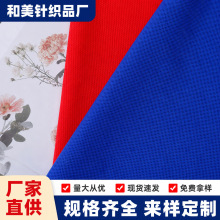 源头厂家一级鸟眼布纬编涤纶针织网布吸湿T恤汗布面料支持打样