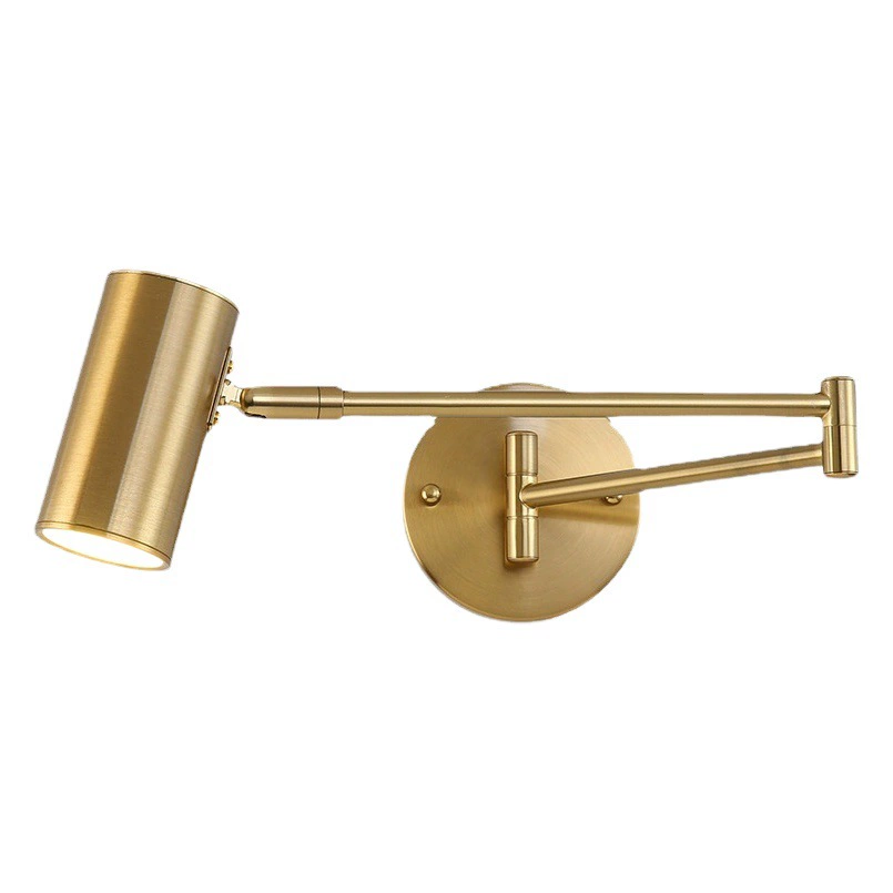 Настенный светильник для спальни, прикроватный, для чтения, защита глаз, для кабинета, в скандинавском стиле, с выключателем, поворотный, телескопический, с длинным кронштейном, популярный онлайн.