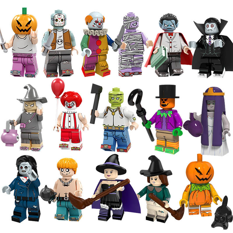 Cross-border wholesale PG8174 PG8171 PG 80.8 million holy clown zombie bloodsucking witch building blocks boy Cross-border wholesale PG8174 PG8171 PG 80.8 million holy clown zombie bloodsucking witch building blocks boy