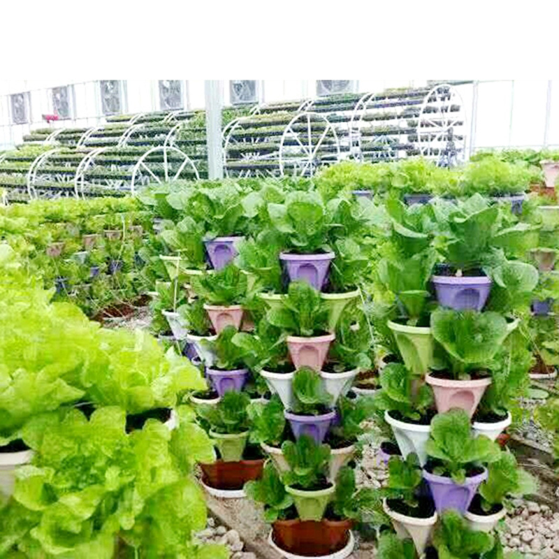 En stock suministro equipo de cultivo sin suelo macetas de colores de múltiples capas de tres pétalos grandes macetas de cuatro pétalos sustrato macetas de siembra de múltiples capas