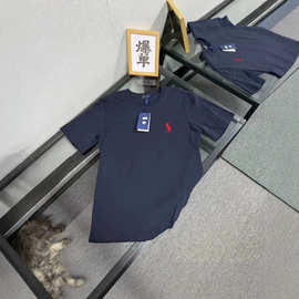 2026新款夏季纯棉男女T恤刺绣经典爆款小马轻奢圆领T恤户外批发