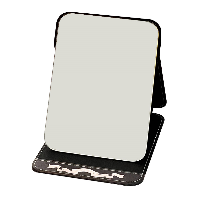 Original espejo de maquillaje de conejo espejo plegable Escritorio de escritorio portátil simple HD dormitorio princesa vestidor
