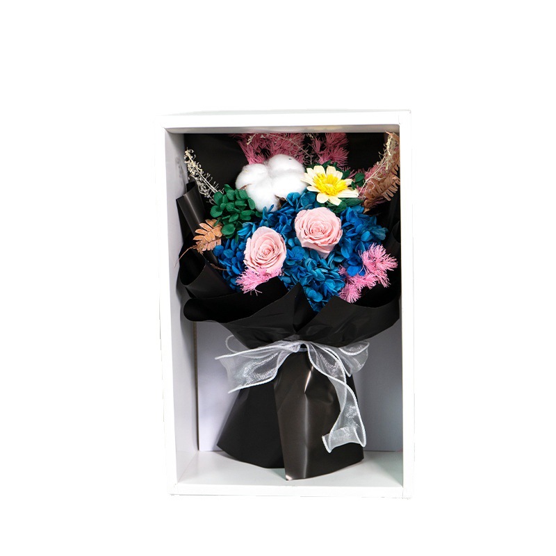 Rosa eterna ramo Regalo de Cumpleaños creativo qixi regalo del día de San Valentín flor eterna para maestro hecho a mano