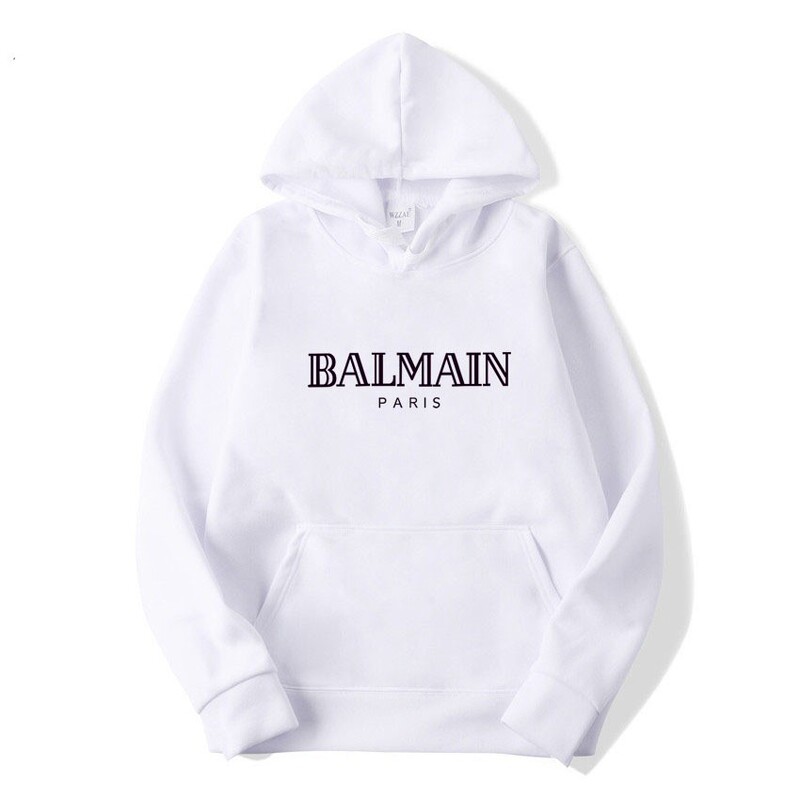 2024 New Spring and Autumn Men's Balmain Letter Print Hoodie, Unisex Sweatshirt