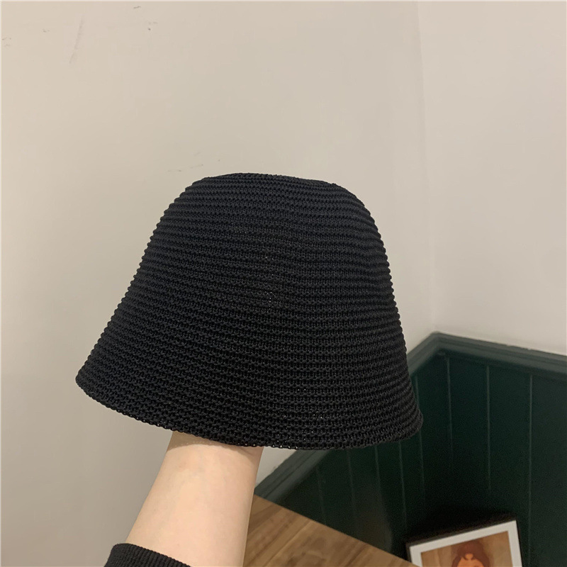 Chapeau De Pêcheur Tricoté En Fil De Coton De Couleur Unie À La Mode display picture 6