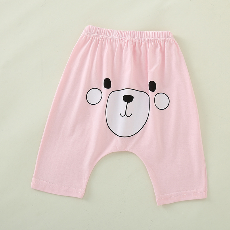 저지 PP 바지 소년 소녀 느슨한 소파 바지 엉덩이 바지 여름 카프리 바지 재고 홈 파자마 바지