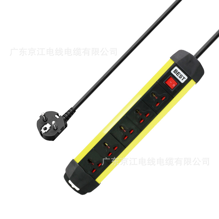 厂家直销5位排插插板万能通用孔批发家用多功能外贸插座