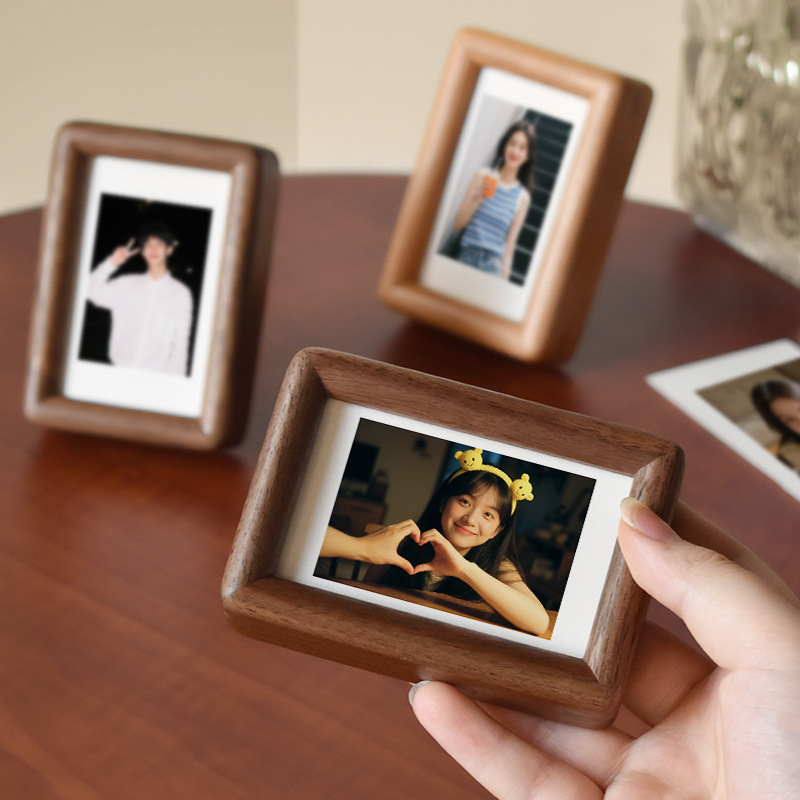 Couple Photo Frame Display Stand, Mini Solid Wood Frame, 3inch Photo Frame for Small Photos, DIY Special for Qixi Polaroid Photo Frame Couple Photo Frame Display Stand, Mini Solid Wood Frame, 3inch Photo Frame for Small Photos, DIY Special for Qixi Polaroid Photo Frame