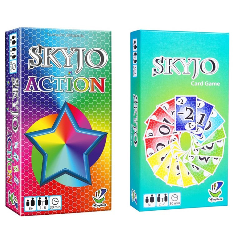 英文版skyjo action card天空城桌游家庭聚会休闲卡牌游戏