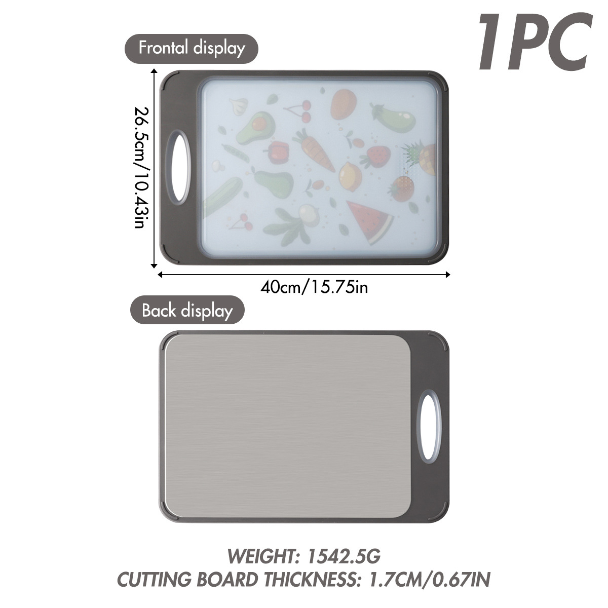 Ventas transfronterizas de acero inoxidable 304 tablero de platos de doble cara con bordes para descongelar tablero de platos con ranura de jugo tablero de platos de clasificación