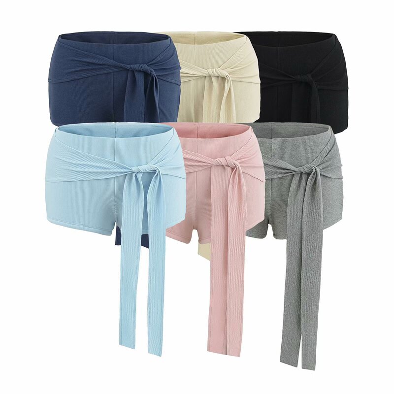 Hot Girl Lace-Up Sports Low-Waist Shorts for Women's Summer Outer Wear 2025 New Design Tight Sexy Hip-Hugging Hot Pants Hot Girl Lace-Up Sports Low-Waist Shorts for Women's Summer Outer Wear 2025 New Design Tight Sexy Hip-Hugging Hot Pants