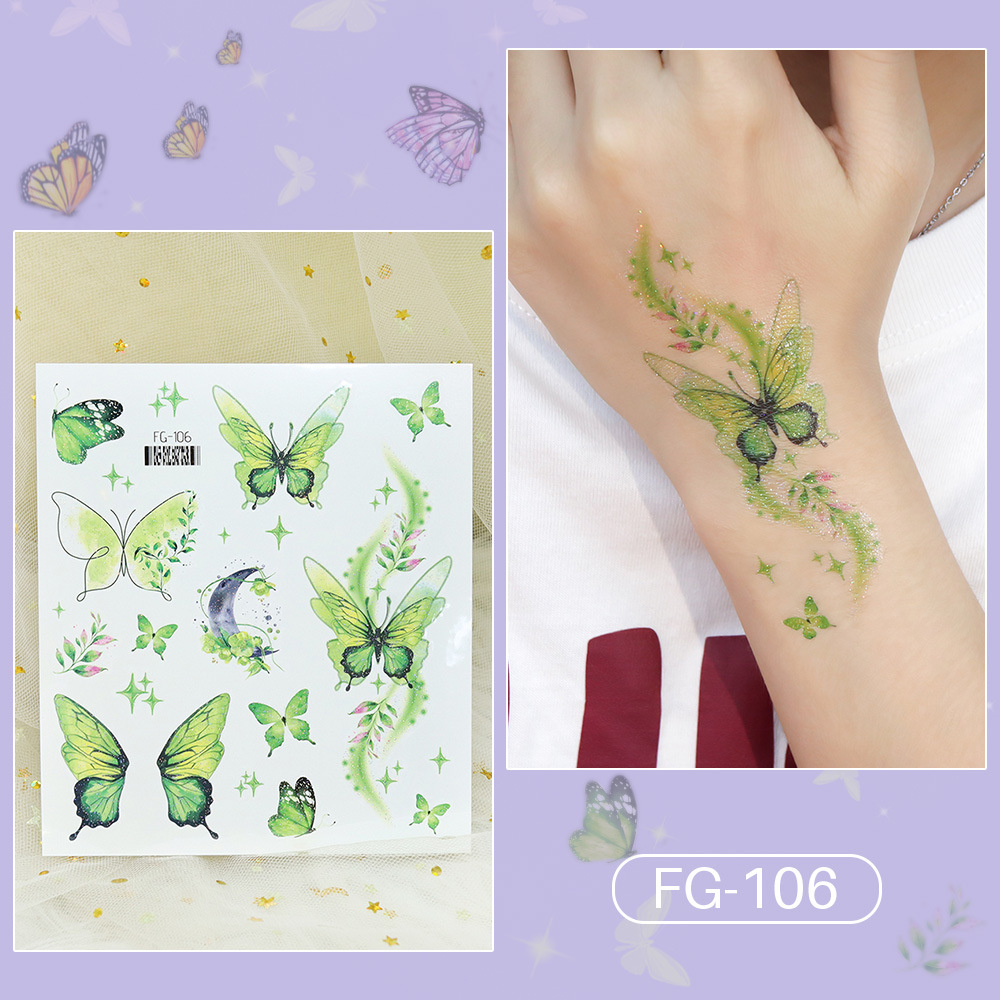 Tatuajes Temporales con Purpurina de Papel de Transferencia de Agua para Cuerpo image 32