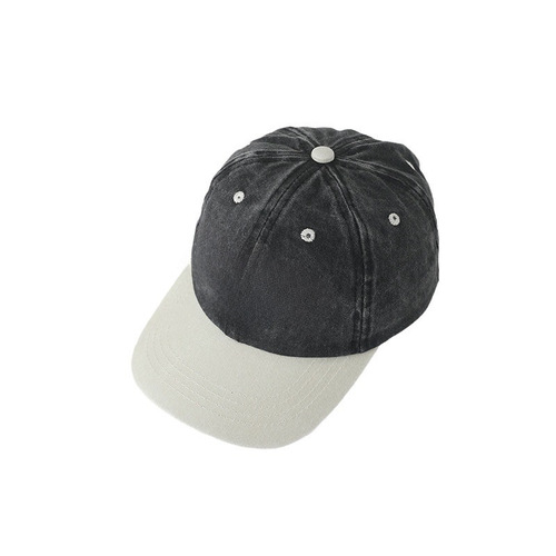 Spring and Autumn New Children's Washable Duck Bill Hat Korean Style Embroidered English Unisex Children's Sun Hat Color Block Baseball Cap Wholesale