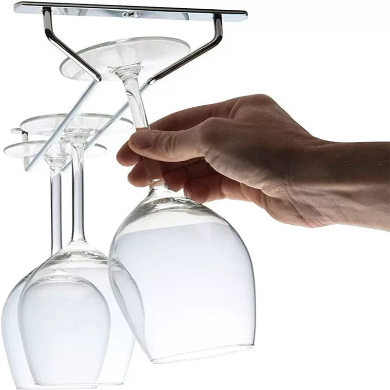 红酒杯架倒挂 家用高脚杯架悬挂葡萄酒杯架不锈钢红酒架摆件