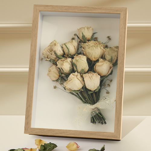 Wooden hollow three-dimensional creative diy picture frame 6-inch A4-inch dried flower photo frame plant and animal specimens table hanging wall wholesale