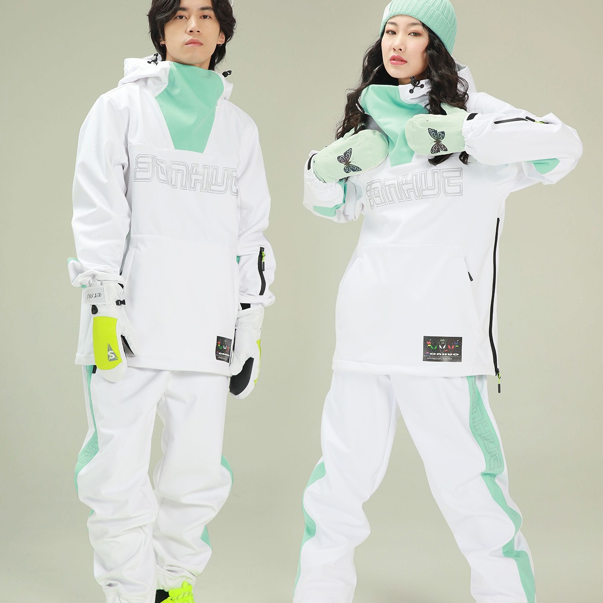 New snowboard suit for men and women couples winter snow field outdoor windproof waterproof fashion thickened warm_voghion.com